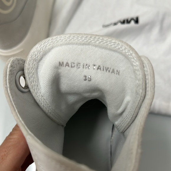 Mason Margiela MM6 Suede High Top platform Sneakers Light Gray Size 35 - Picture 9 of 10